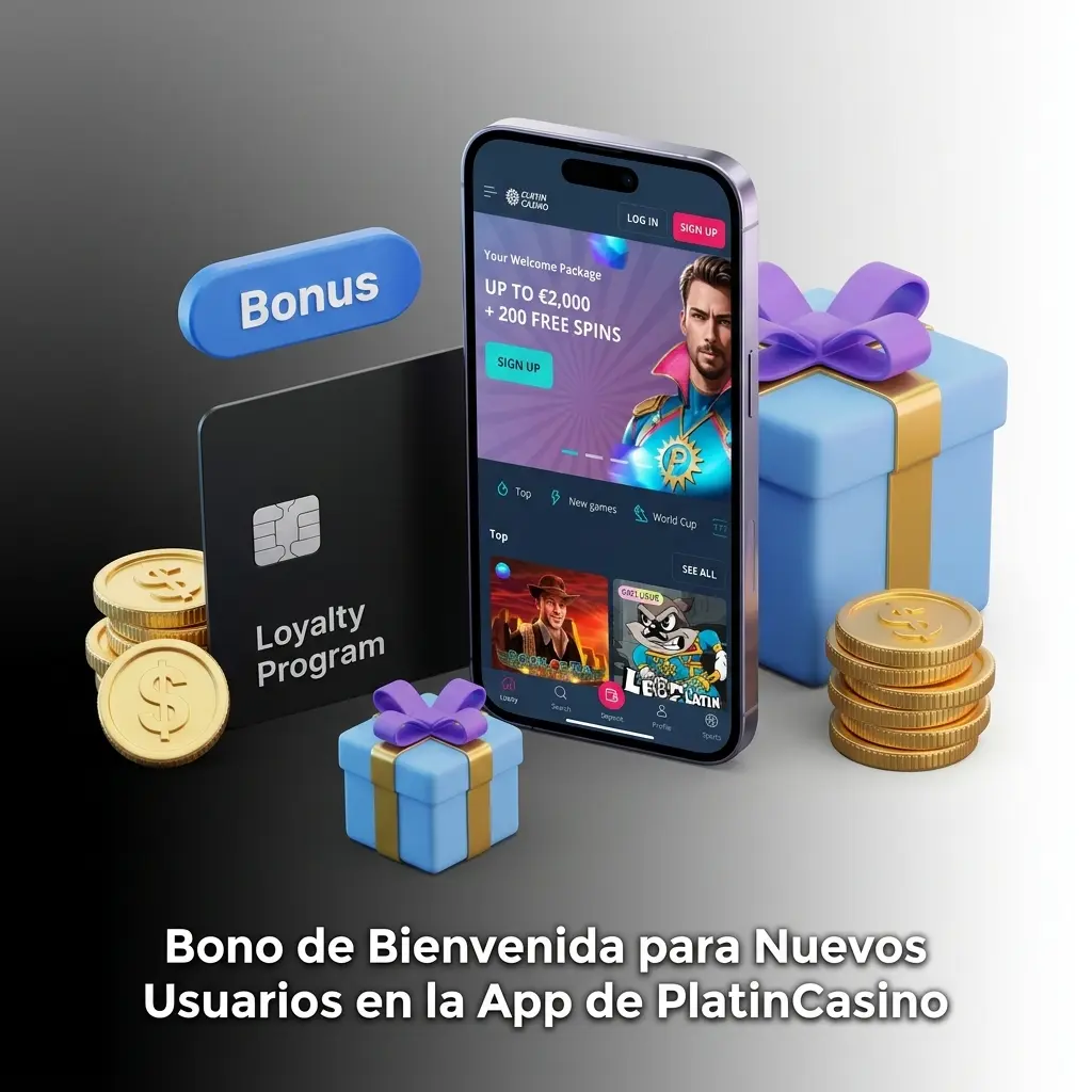 Bono de bienvenida PlatinCasino app: 200% hasta 200€ en casino o 100% hasta 100€ en deportes