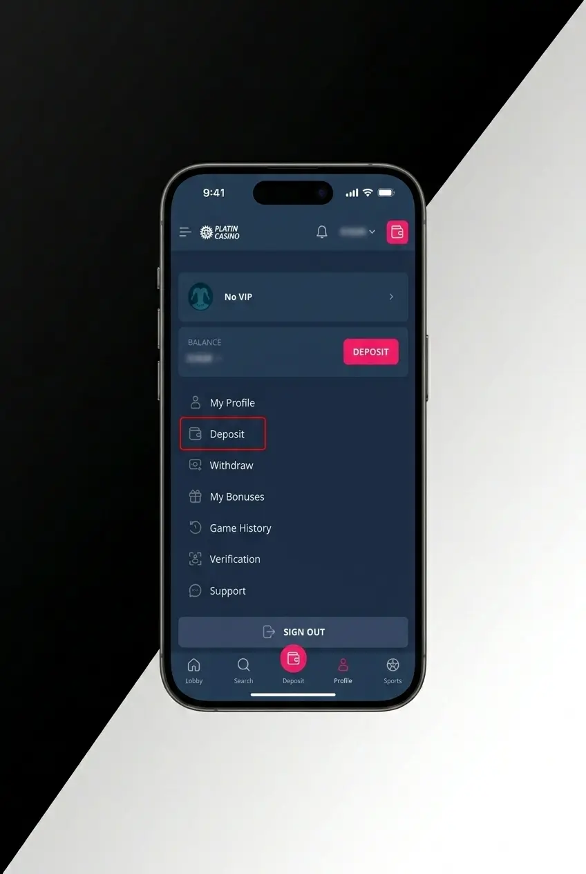 Pasos para hacer un depósito en PlatinCasino desde España con métodos como Bizum, PayPal o Visa