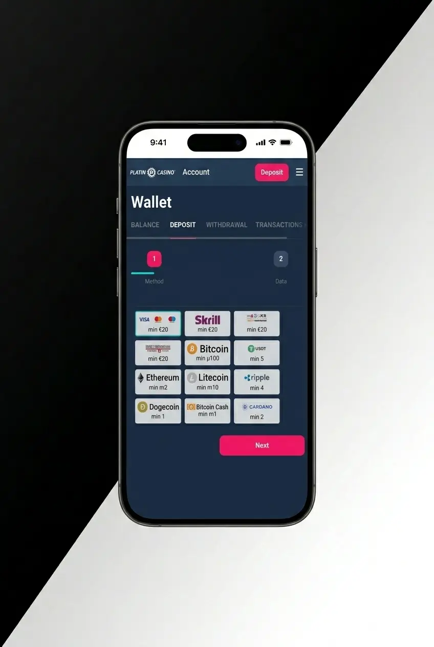 Pasos para hacer un depósito en PlatinCasino desde España con métodos de pago disponibles